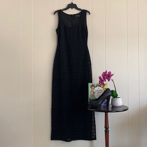 GUESS black geometric lace dress *worn once* SIZE 12